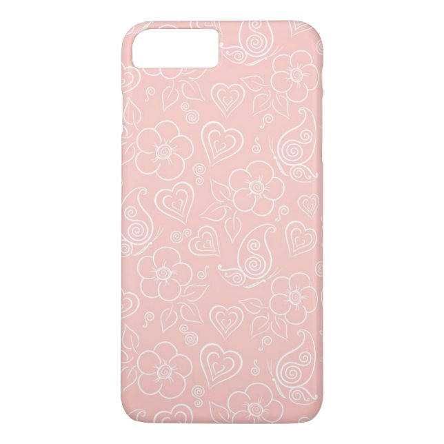 Dekorativt blommönster Case-Mate iPhone skal (Baksida)