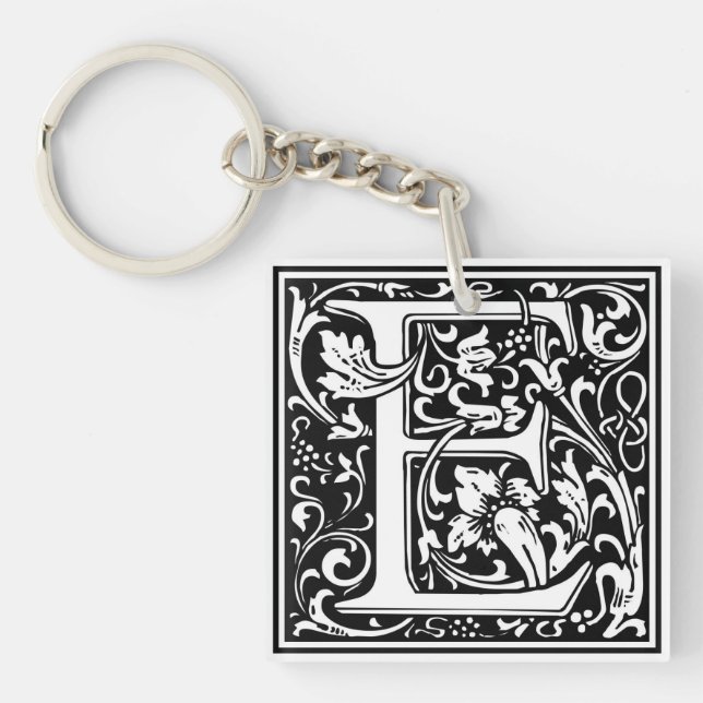 Dekorativt brev initialt "E", (Framsidan)