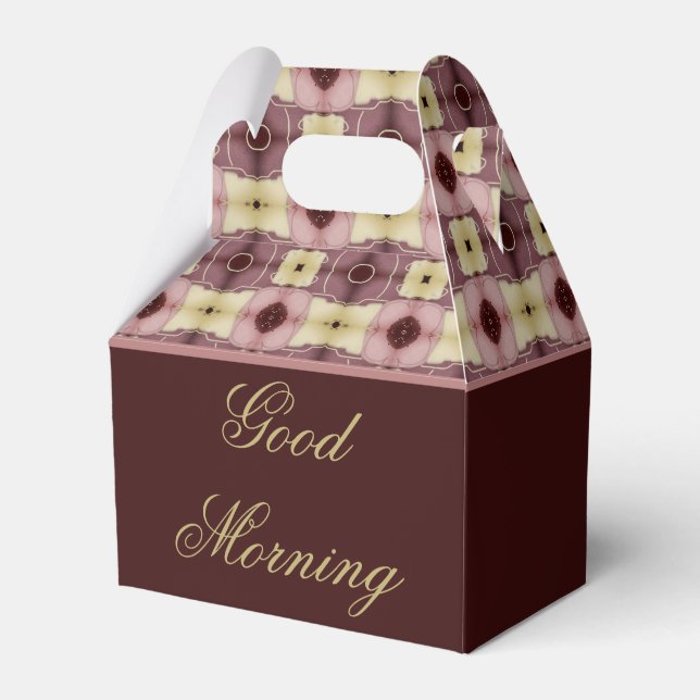 Dekorativt Burgundy med Mönster Presentaskar (Framsidan Sidan)