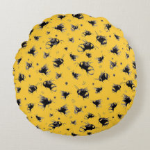 Dekorativt Dekorativ kudde med handdragen bidesign