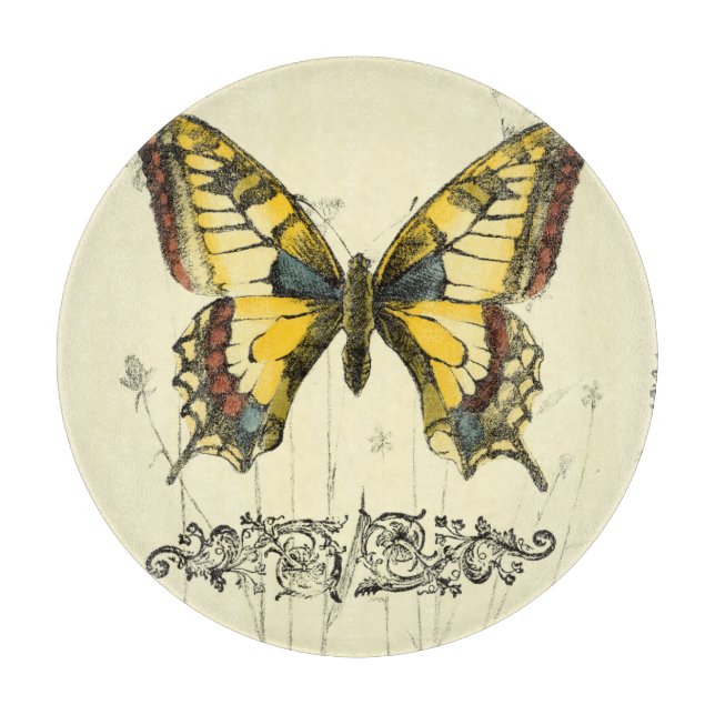 Dekorativt fjäril med Wildblommor (Framsidan)