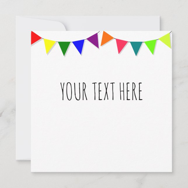 Dekorativt Flaggor Inbjudningar (Framsida)