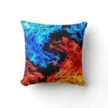 Dekorativt flammar - bran och ont härligt kudder