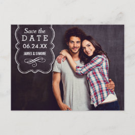 Dekorativt fotoöverlägg Bröllop spara datum Meddelande Vykort