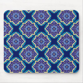 Dekorativt geometriskt Blommönster Musmatta