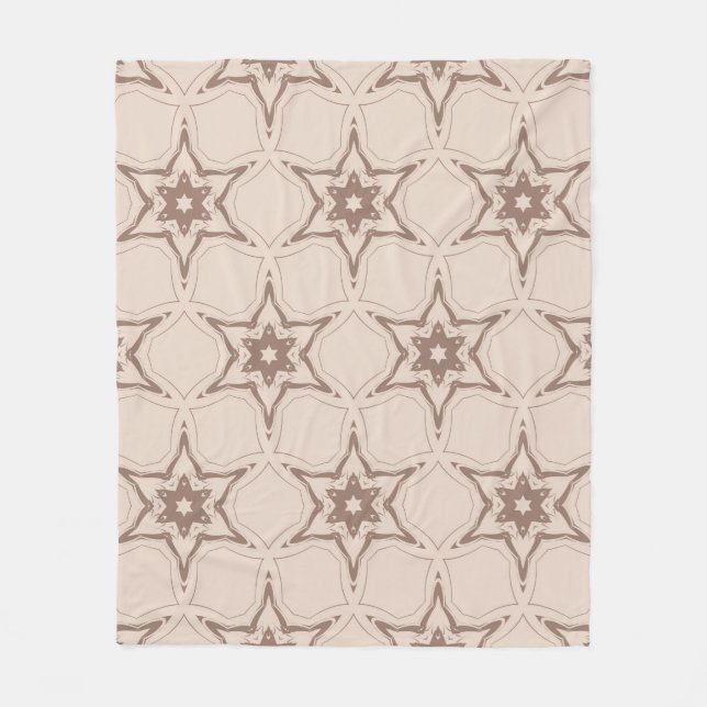 Dekorativt geometriskt blommönster. Sömlös vinter Fleecefilt (Framsidan)