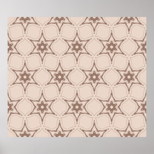 Dekorativt geometriskt blommönster. Sömlös vinter Poster (Framsidan)