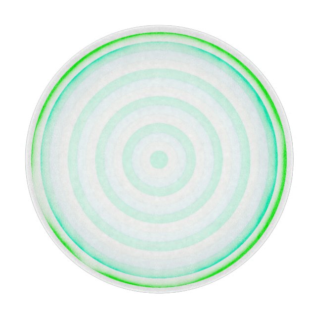 Dekorativt glasskärande med cirkelformad utformnin (Framsidan)