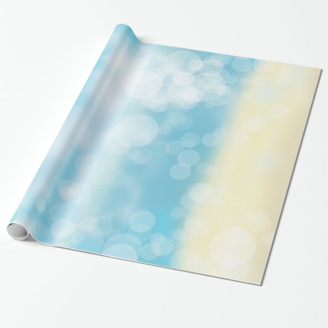 Dekorativt Glitter Blue och Guld Presentpapper (Utrullad)