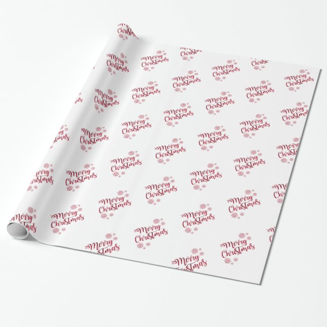 Dekorativt God jul Presentpapper (Utrullad)