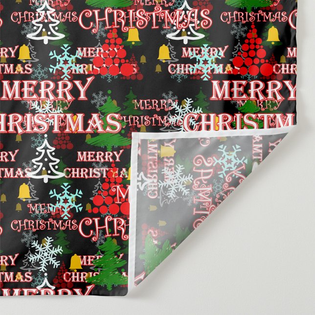 Dekorativt God Jul Textmönsterdesign  Tyg (Skapare uppladdad)