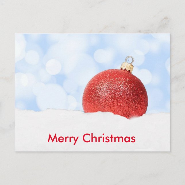 Dekorativt God jul Träd Helg Vykort (Framsida)