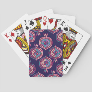 Dekorativt granat Mönster Casinokort