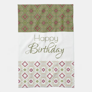 Dekorativt Grattis på födelsedagen Kitchen Towel Kökshandduk