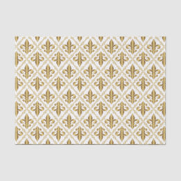 Dekorativt guld Fleur-de-Lis-mönster