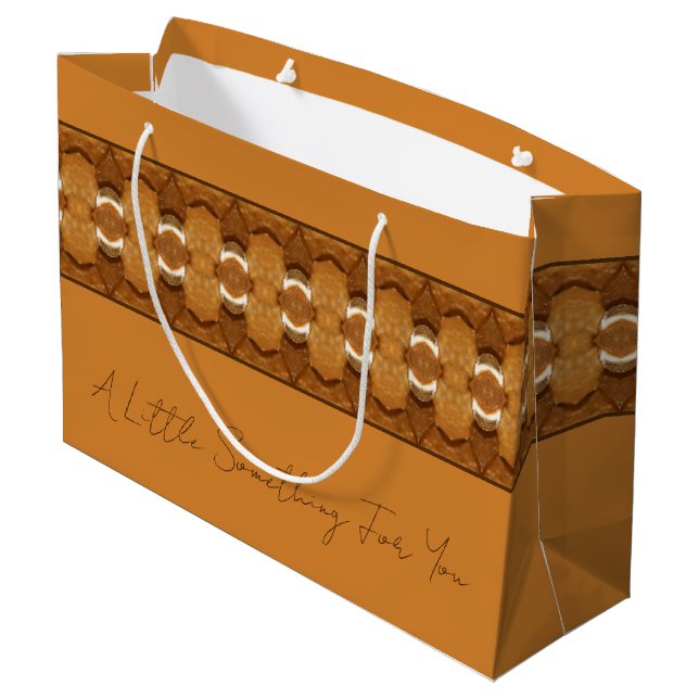 Dekorativt Guld med brun brun (Baksidan Vinklad)