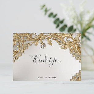 Dekorativt Guld-tackkort Tack Kort