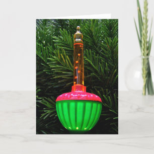 Dekorativt Helgdag Bubble Light Greeting Card Helgkort