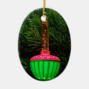 Dekorativt Helgdag Bubble Light Oval Träd Ornament