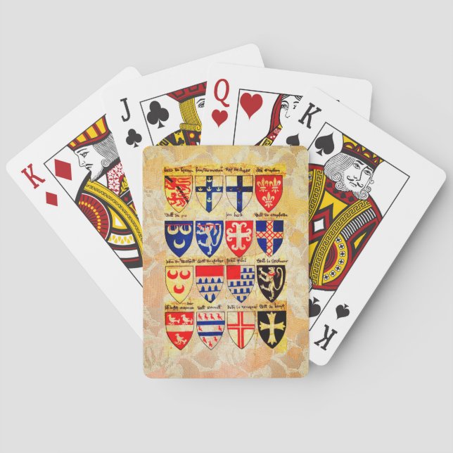 Dekorativt Heraldry Mönster-uppspelningskort Casinokort (Baksidan)