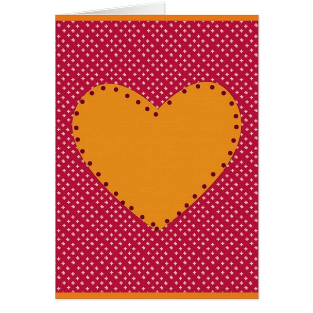Dekorativt hjärta hälsningskort (Framsidan)