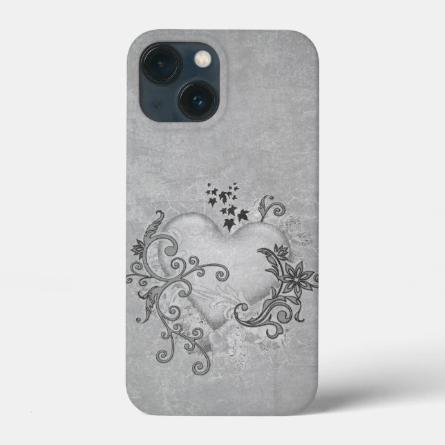 Dekorativt hjärta iphone case (Baksida)
