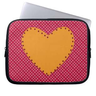 Dekorativt hjärta laptop sleeve
