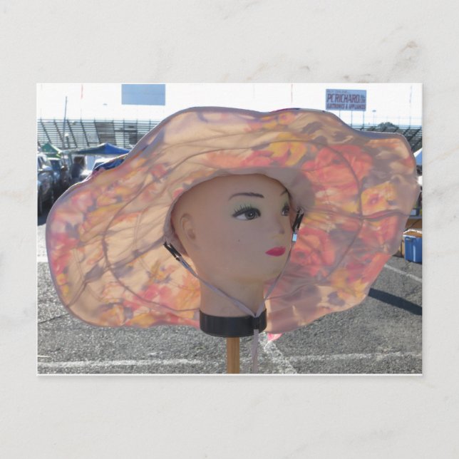 Dekorativt huvud vykort (Framsida)