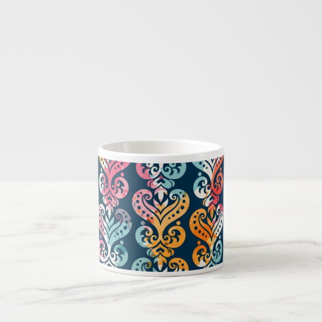 Dekorativt inslag, mångsidig mönster-design. espressomugg (Framsidan)