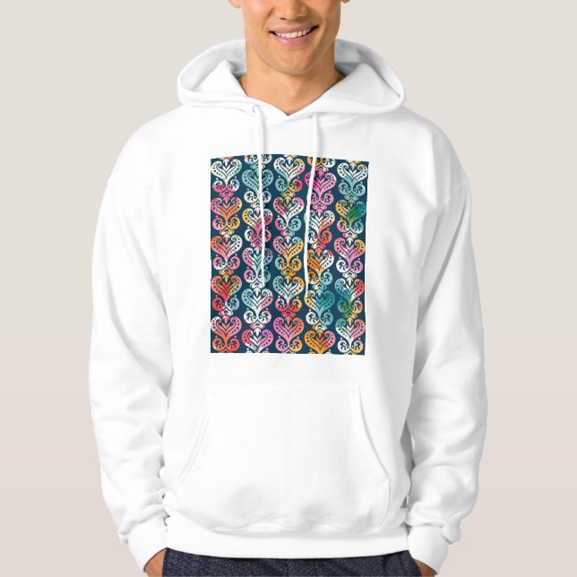 Dekorativt inslag, mångsidig mönster-design. hoodie (Framsida)