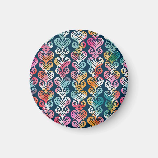 Dekorativt inslag, mångsidig mönster-design. magnet (Framsidan)