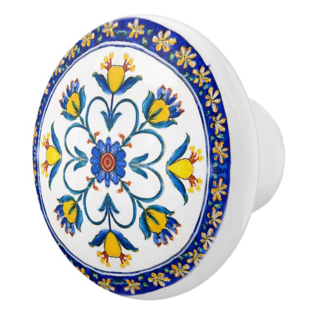 Dekorativt italienskt skåp för Blommigt av antitic Knopp (Höger)