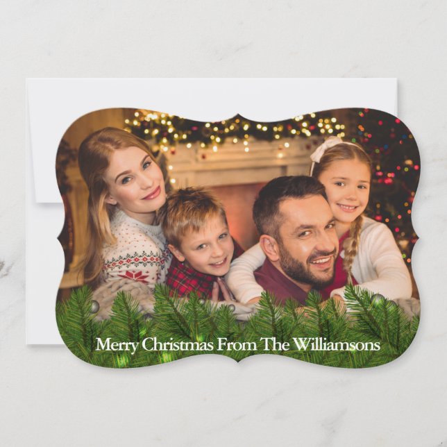 Dekorativt julfoto från Gräs Bough Finare Julkort (Framsida)