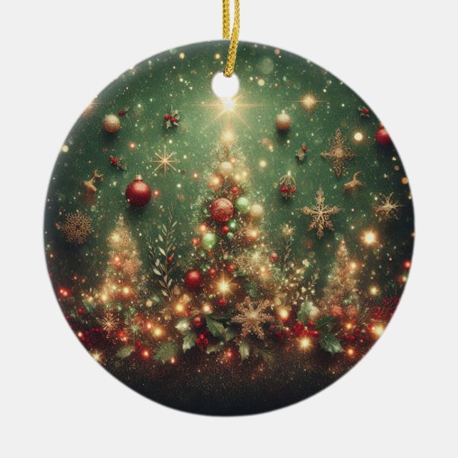 Dekorativt Julgranar Julgransprydnad Keramik (Framsidan)