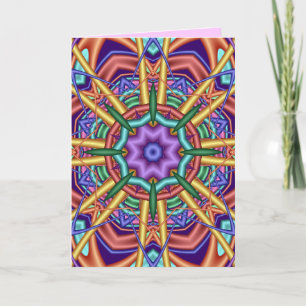 Dekorativt kaleidoscopefödelsedagkort kort