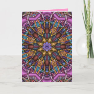 Dekorativt Kaleidoscopetackkort Tack Kort