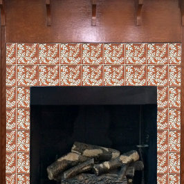 Dekorativt keramiskt plattor, rost och vitt löv kakelplatta