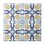 Dekorativt keramiskt plattstål för blått och Gult Kakelplatta<br><div class="desc">Kan anpassas helt efter dina behov i kostym. © Gorjo Designs. Gade åt dig via Zazzle-plattformen. // Behöver du hjälp med att anpassa din design? Har andra idéer? Kontakta mig gärna (Zoe) direkt.</div>