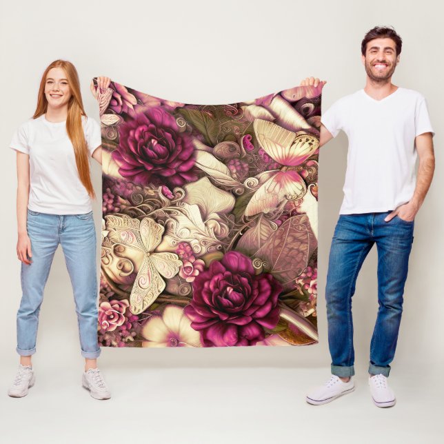 Dekorativt kollage och Ro Fleecefilt (På plats)