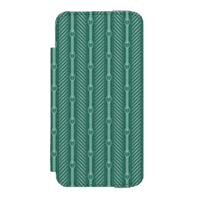 Dekorativt krickamönster incipio iPhone wallet skal (Folio Framsidan)