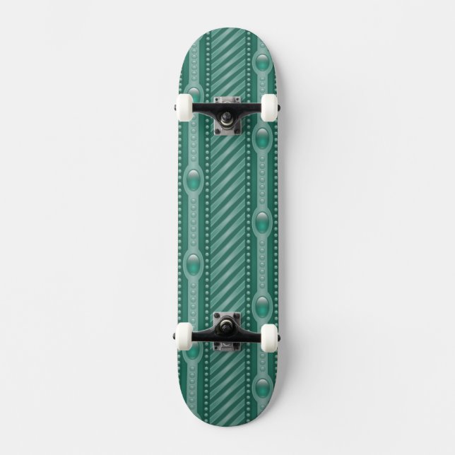 Dekorativt krickamönster mini skateboard bräda 18,5 cm (Framsida)