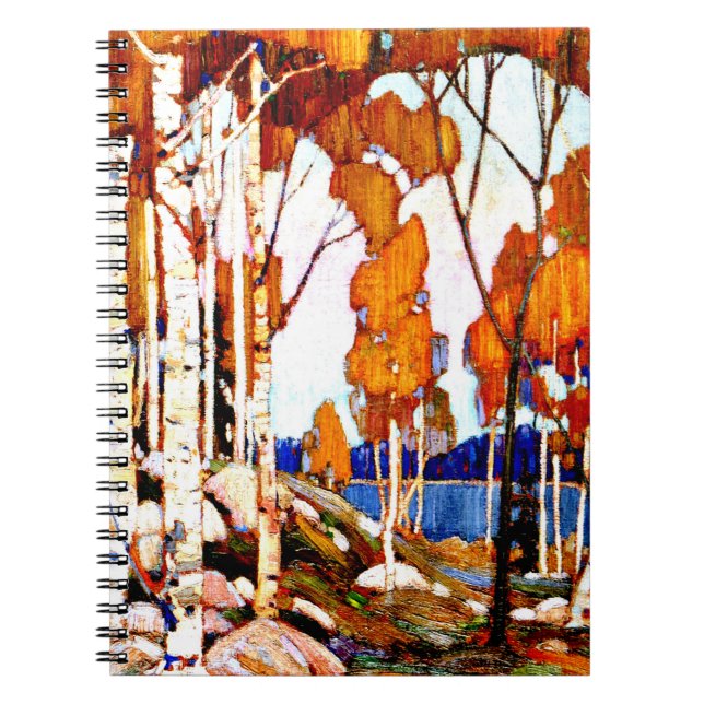 Dekorativt landskap av Tom Thomson Anteckningsbok (Framsidan)