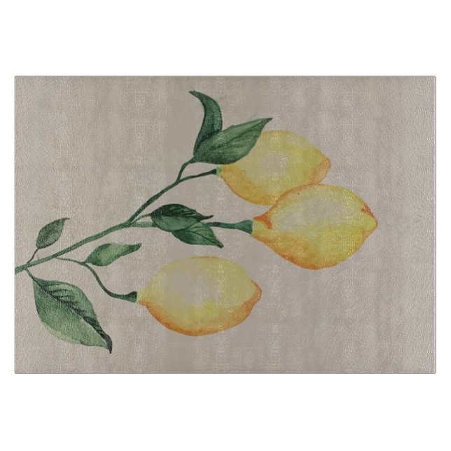 Dekorativt Lemon-glas, skärningspenna 8 x 11 tum (Framsidan)