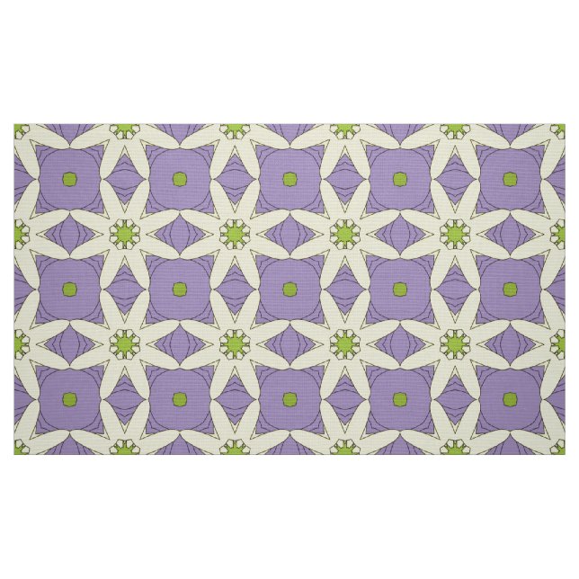 Dekorativt lila geometriskt mönster tyg (Fat Quarter)