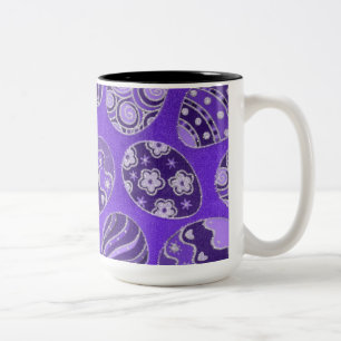 Dekorativt Lila Påskägg Coffee Mugg