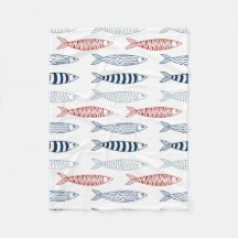 Dekorativt Medelhavsfiske (sardiner) Mönster