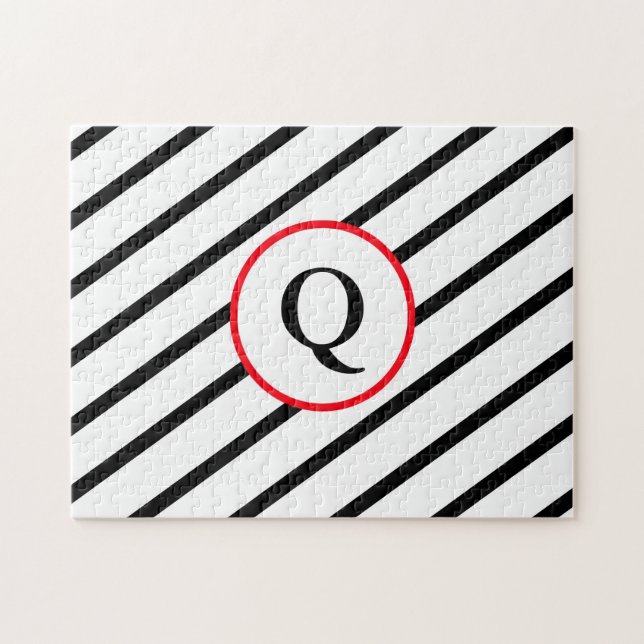 Dekorativt monogram pussel (Horisontell)