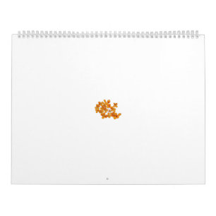 Dekorativt mönster av orange och vitt stiliserat f kalender