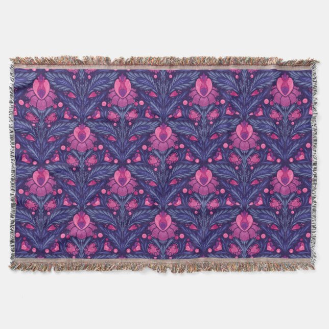 Dekorativt mönster med hjärtan filt (Framsidan)