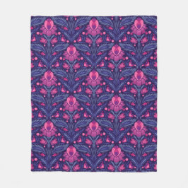 Dekorativt mönster med hjärtan fleecefilt